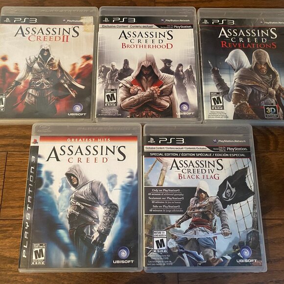 Assassin’s Creed Bundle PS3- 5 Games Included & Tested - Picture 1 of 3